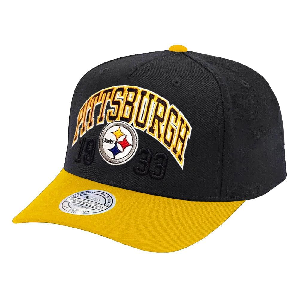 Mitchell And Ness Caps Pittsburgh Steelers Mitchell & Ness NFL Team Spirit 110 Curve Snapback Hat - Black