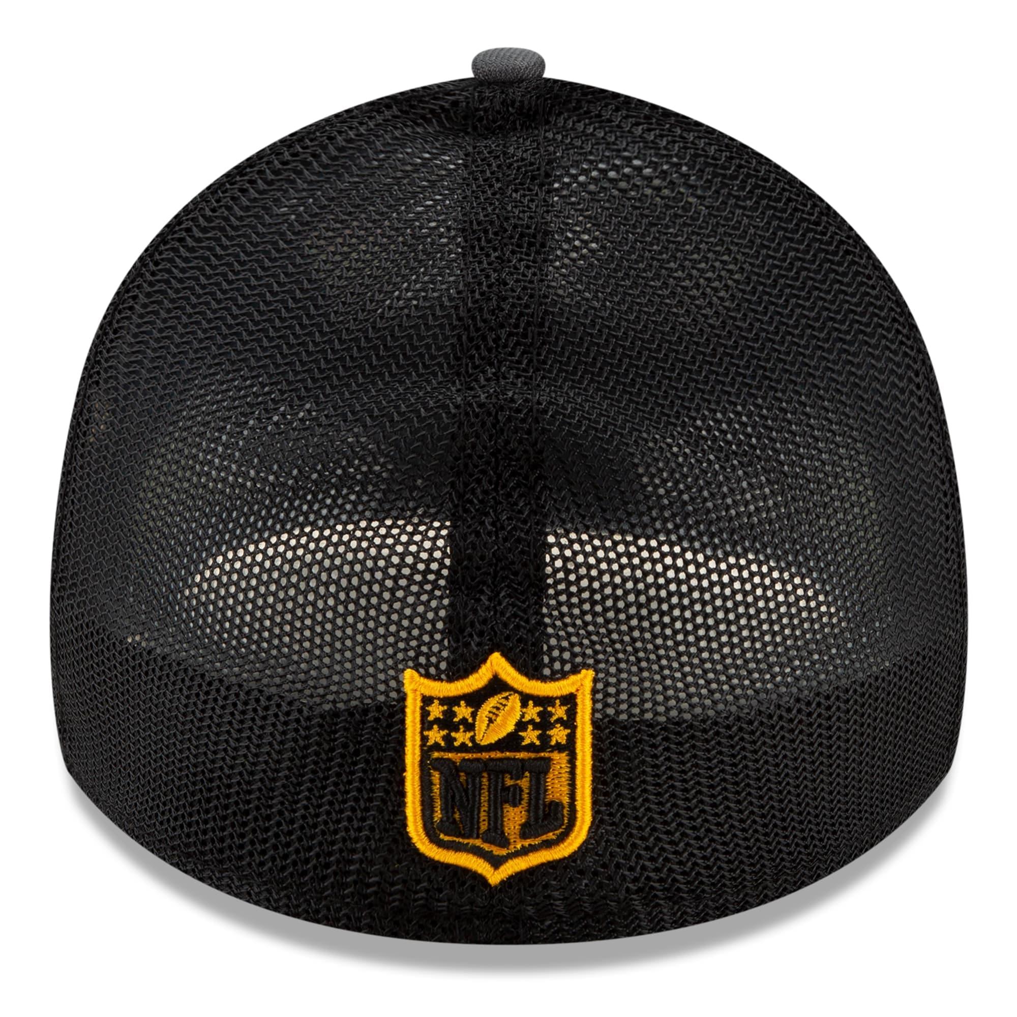 New Era Caps Pittsburgh Steelers New Era 2021 NFL Draft 39THIRTY Flex Fit Curve Hat - Graphite