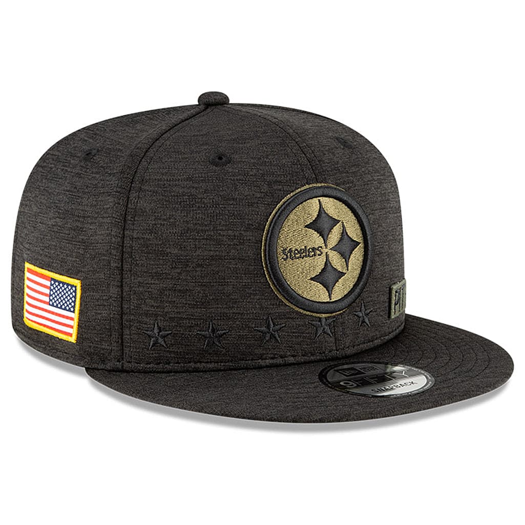 New Era Caps Pittsburgh Steelers New Era NFL 2020 Salute To Service 9FIFTY Snapback Hat - Black