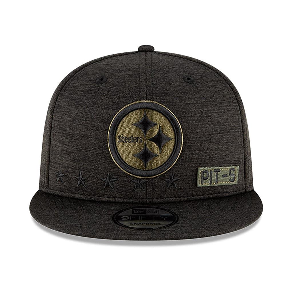 New Era Caps Pittsburgh Steelers New Era NFL 2020 Salute To Service 9FIFTY Snapback Hat - Black