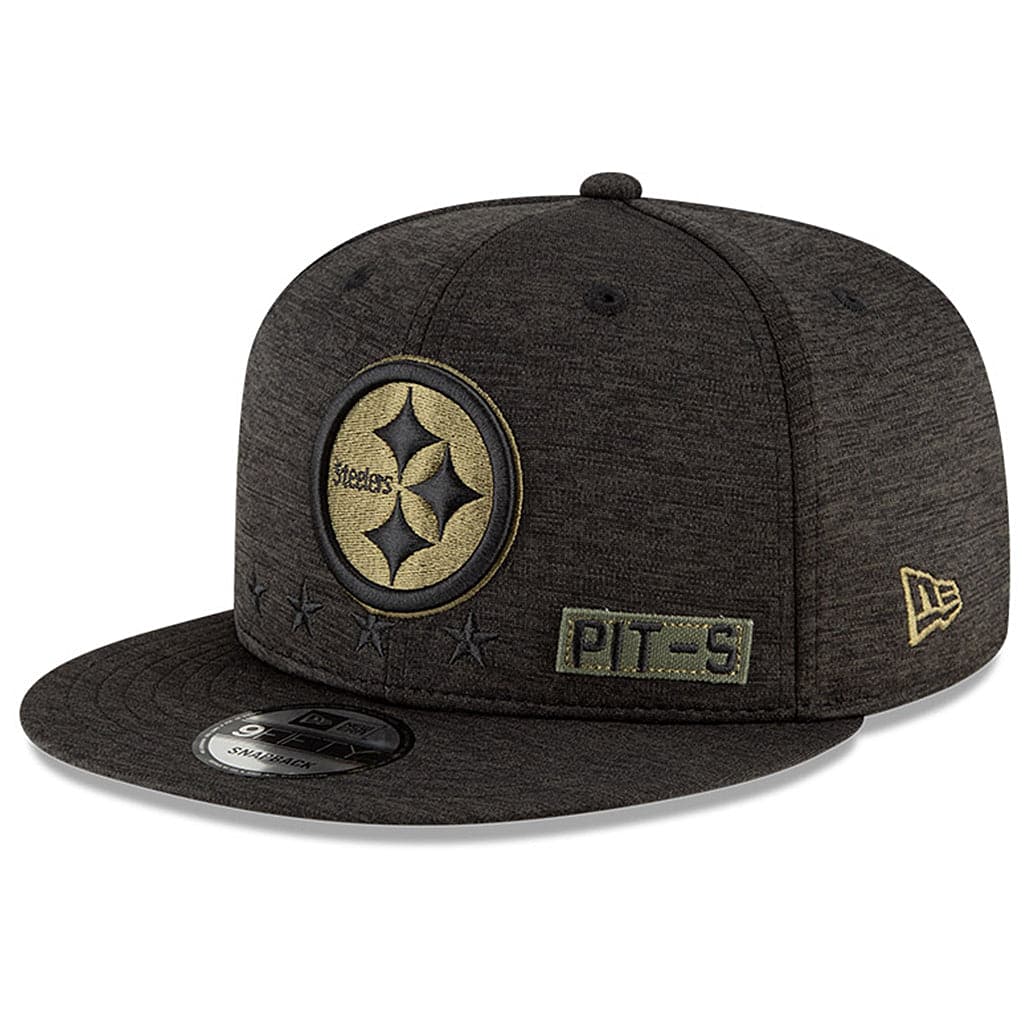 New Era Caps Pittsburgh Steelers New Era NFL 2020 Salute To Service 9FIFTY Snapback Hat - Black