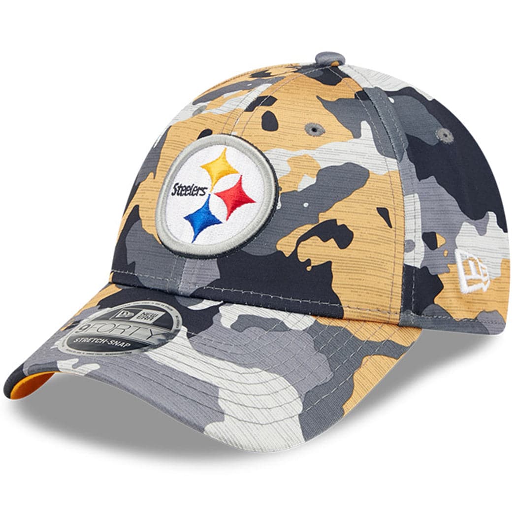 New Era Caps Pittsburgh Steelers New Era NFL 22 Training Camp 9FORTY Stretch Snap Hat - Camo