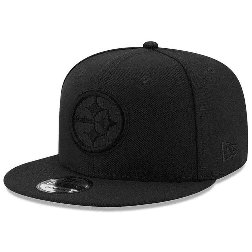 New Era Caps Pittsburgh Steelers New Era NFL Black On Black 9FIFTY Snapback Hat - Black