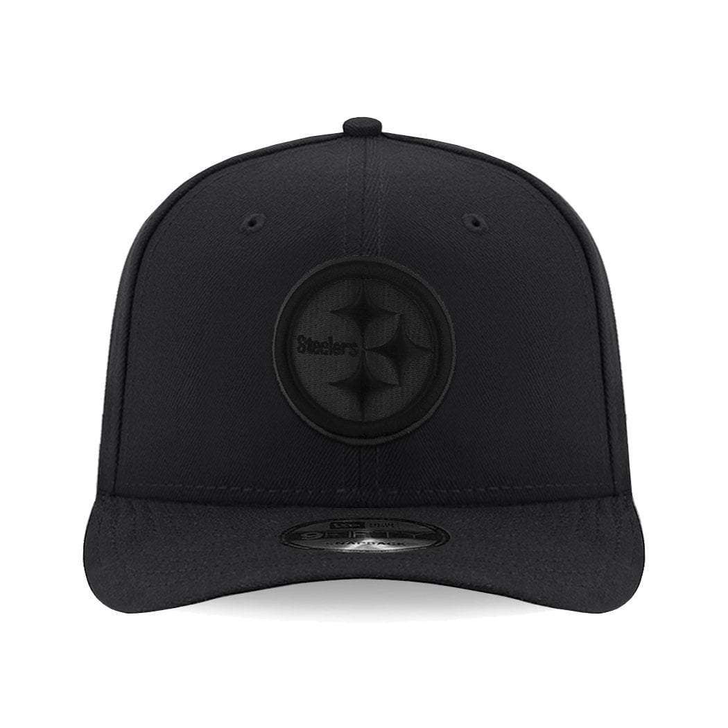 New Era Caps Pittsburgh Steelers New Era NFL Black On Black Pre-Curved 9FIFTY Snapback Hat