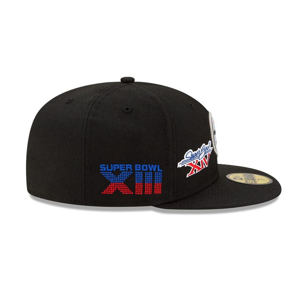 New Era Caps Pittsburgh Steelers New Era NFL Champions Patch 59FIFTY Fitted Hat - Black