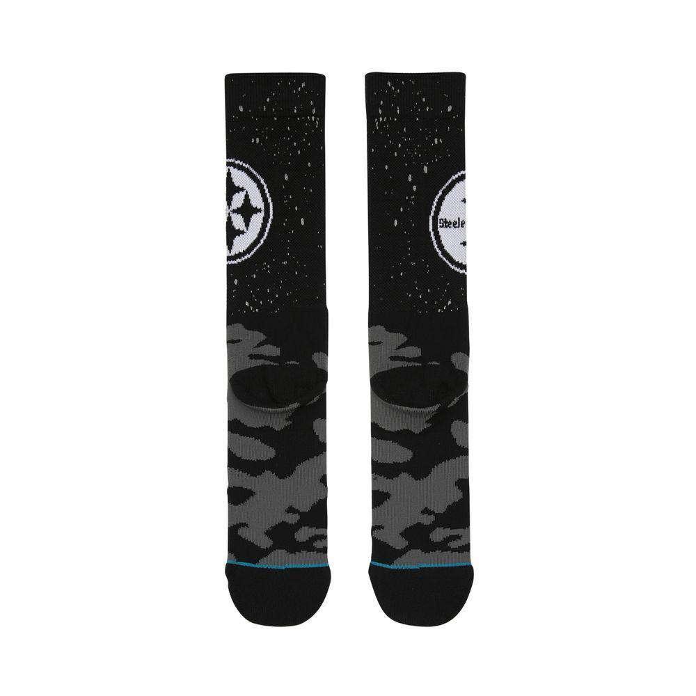 Stance Socks Large (9-12 US) Pittsburgh Steelers Stance NFL Reflective Crew Socks - Black
