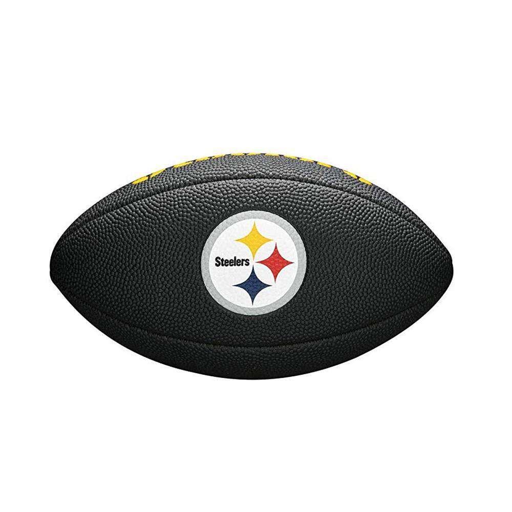 Wilson Sporting Goods Balls Pittsburgh Steelers Wilson NFL Mini Size Team Football - Black