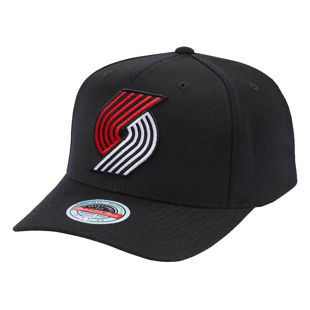 Mitchell And Ness Caps Portland Trail Blazers Mitchell & Ness NBA Team Classic Red Snapback Hat - Black
