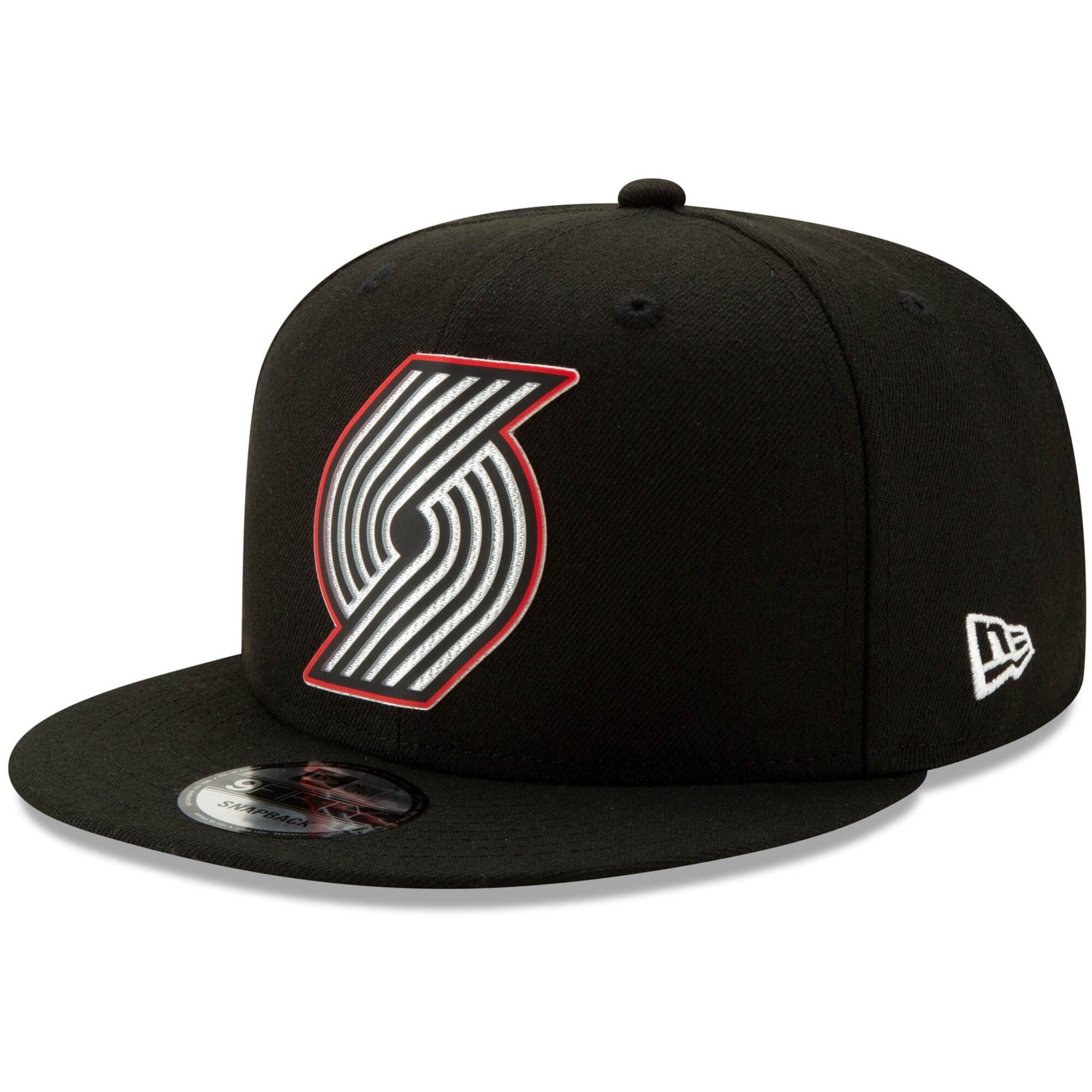New Era Caps Portland Trail Blazers New Era NBA 2020 Back Half 9FIFTY Snapback Hat - Black