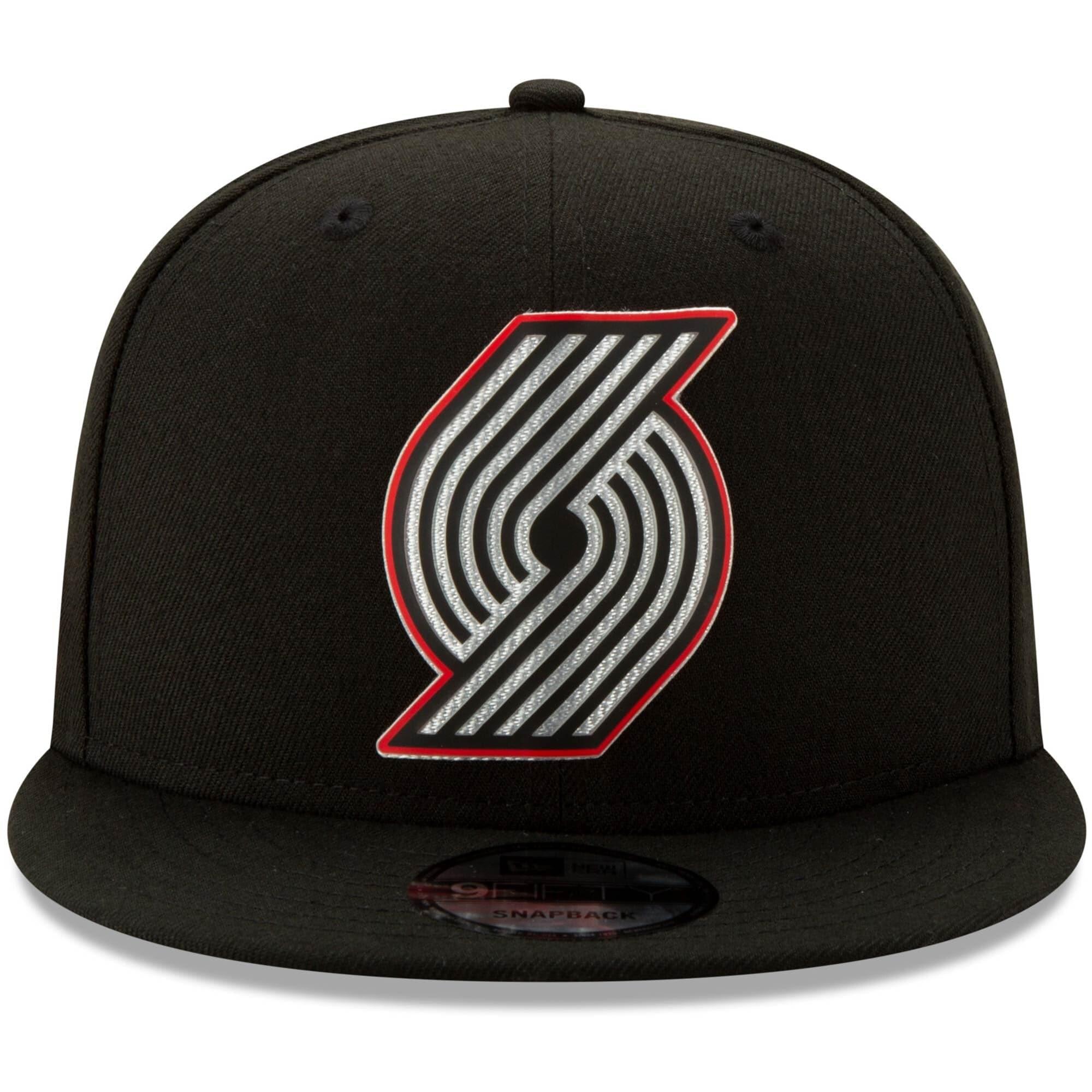 New Era Caps Portland Trail Blazers New Era NBA 2020 Back Half 9FIFTY Snapback Hat - Black