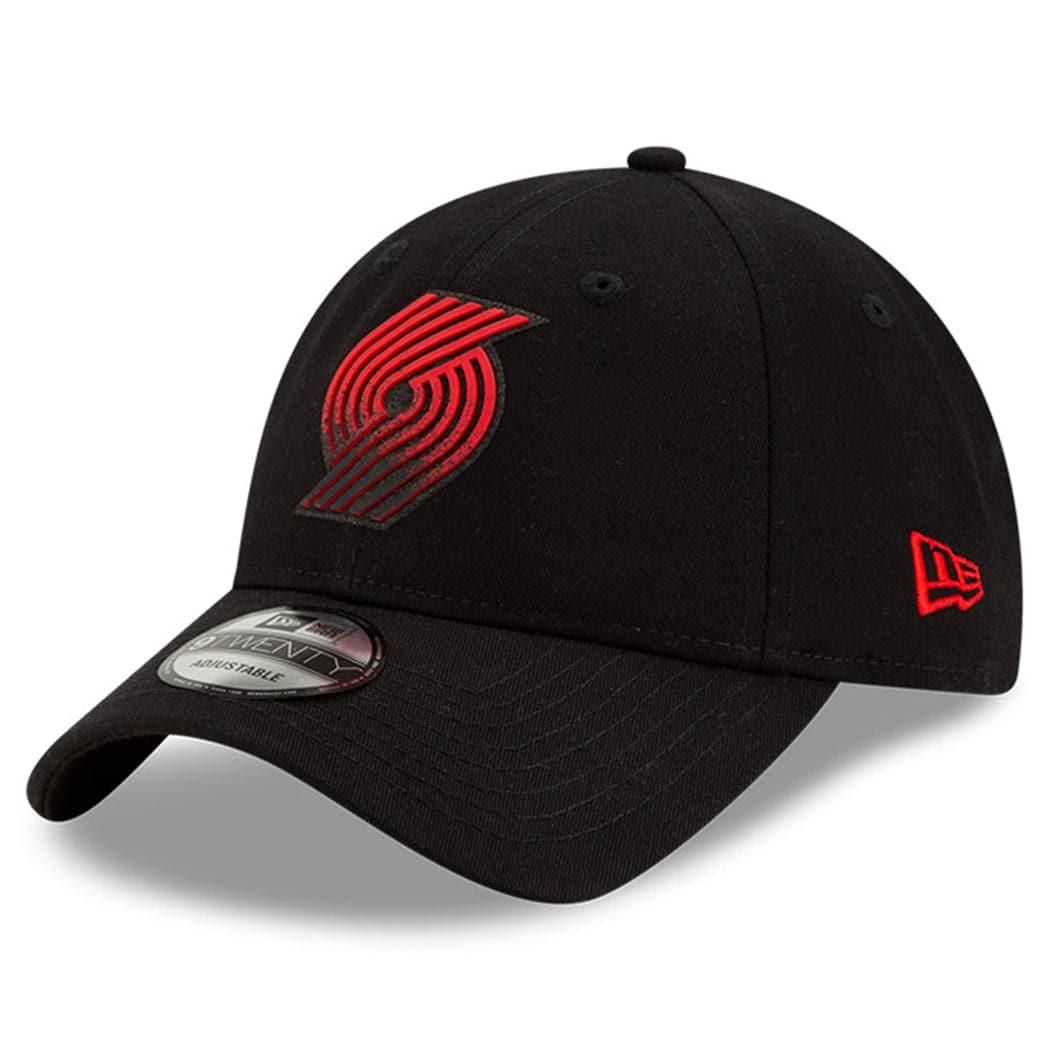 New Era Caps Portland Trail Blazers New Era NBA 2021 Back Half 9TWENTY Curved Hat - Black