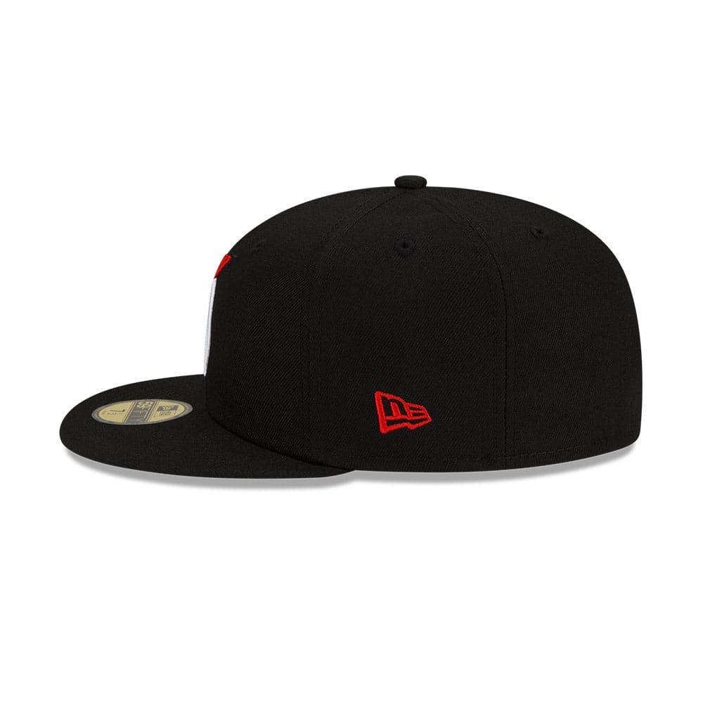 New Era Caps Portland Trail Blazers New Era NBA 21-22 Back Half 59FIFTY Fitted Hat - Black