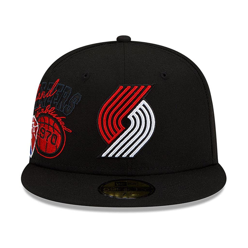 New Era Caps Portland Trail Blazers New Era NBA 21-22 Back Half 59FIFTY Fitted Hat - Black