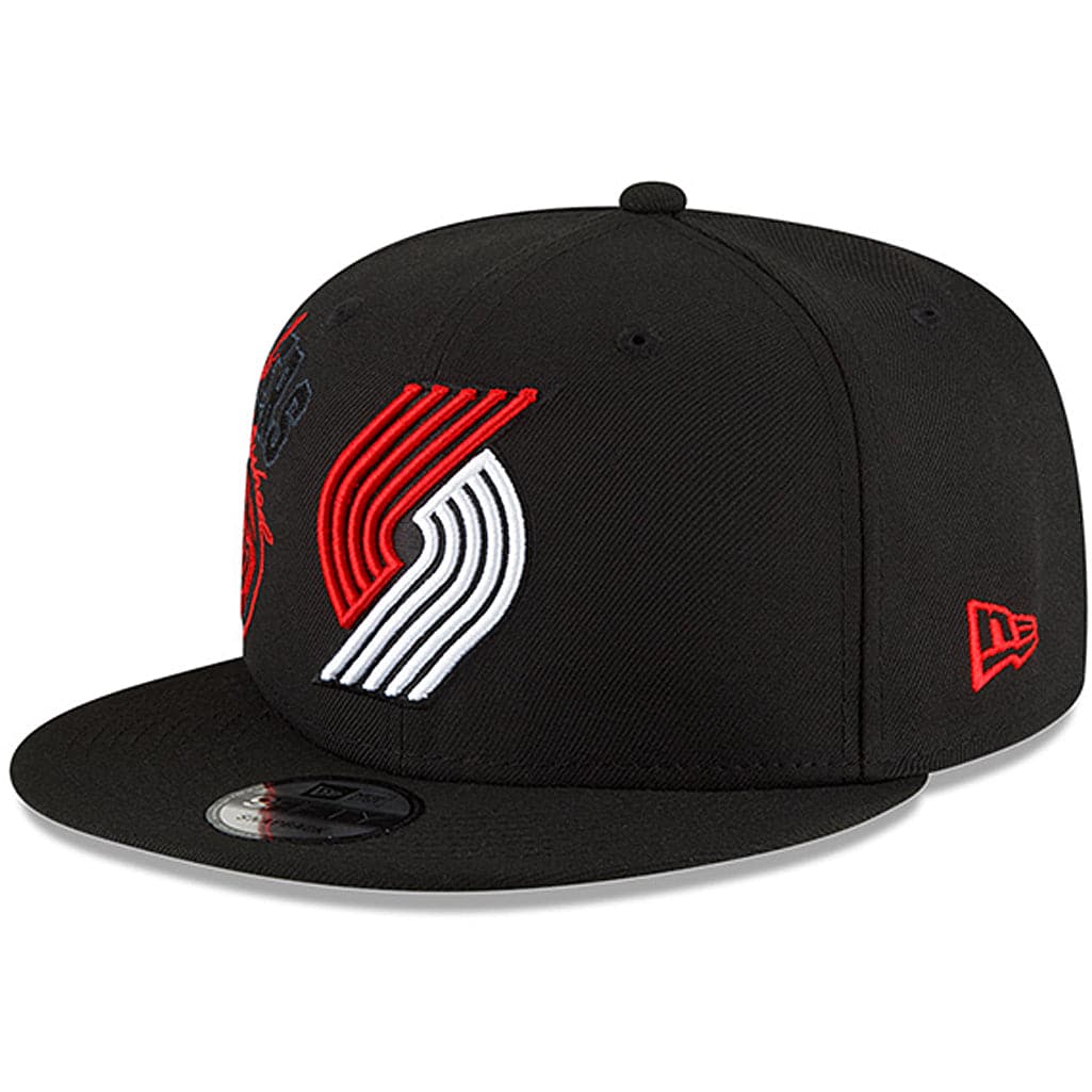 New Era Caps Portland Trail Blazers New Era NBA 21-22 Back Half 9FIFTY Snapback Hat - Black