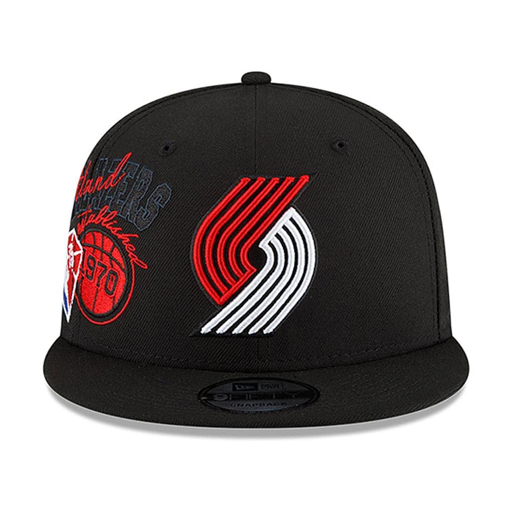 New Era Caps Portland Trail Blazers New Era NBA 21-22 Back Half 9FIFTY Snapback Hat - Black