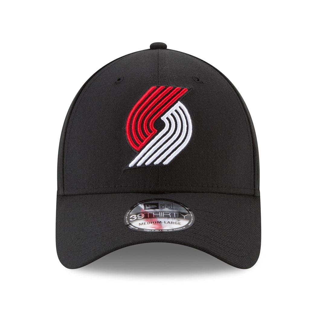 New Era Caps Portland Trail Blazers New Era NBA Team 39THIRTY Flex Fit Curve Hat - Black