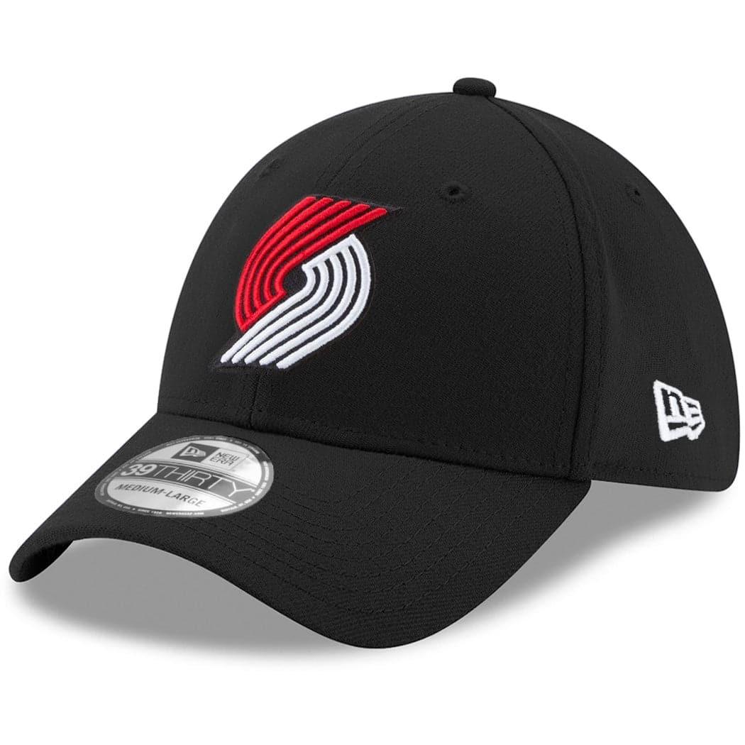 New Era Caps Portland Trail Blazers New Era NBA Team 39THIRTY Flex Fit Curve Hat - Black