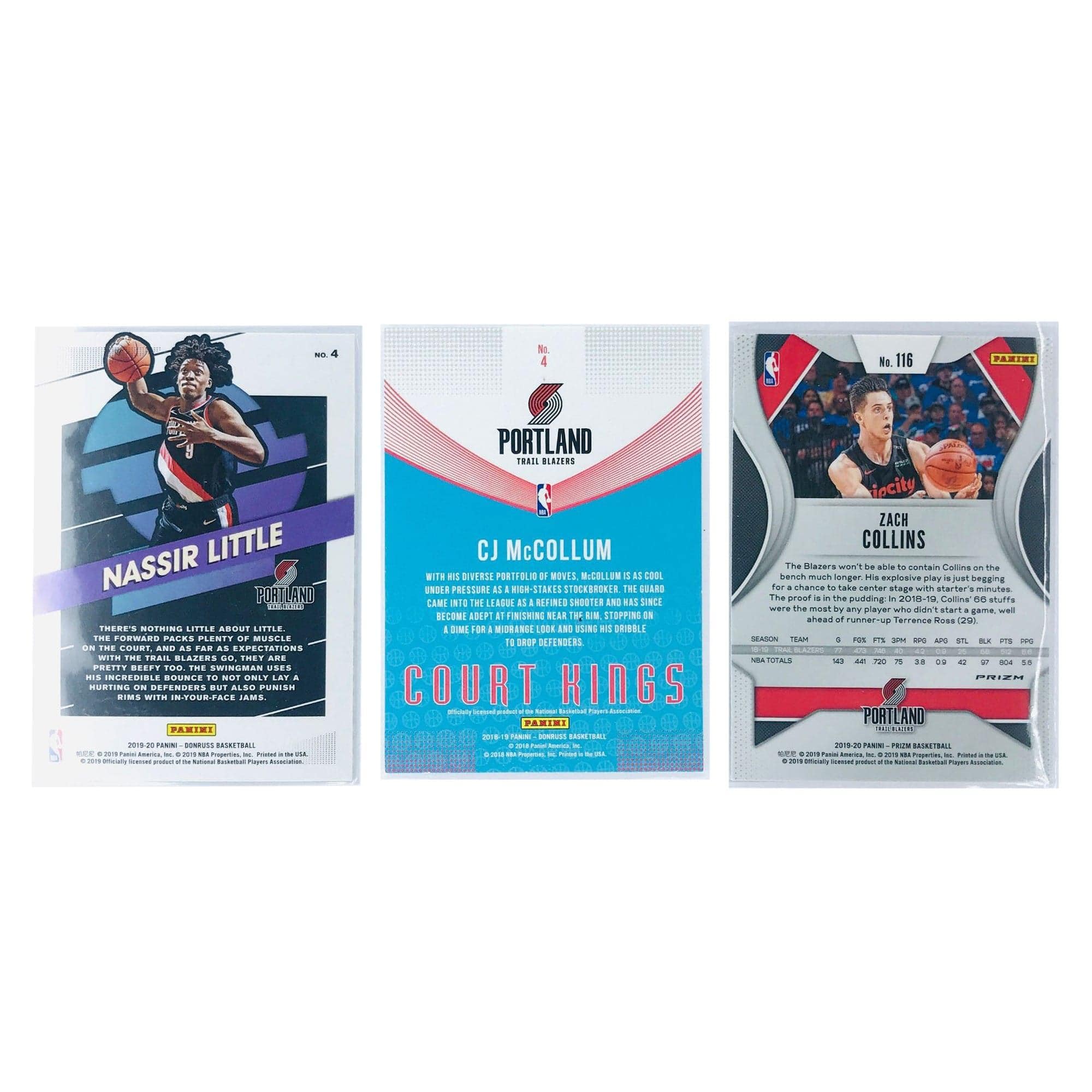 Panini Cards Portland Trail Blazers Panini NBA 3 Insert/Parallel Card Set