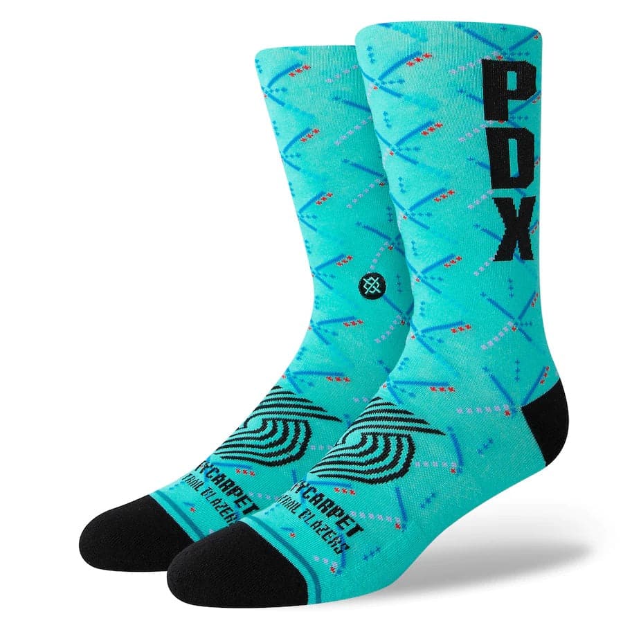 Stance Socks Large (9-12 US) Portland Trail Blazers Stance NBA 22-23 City Edition Crew Socks - Teal
