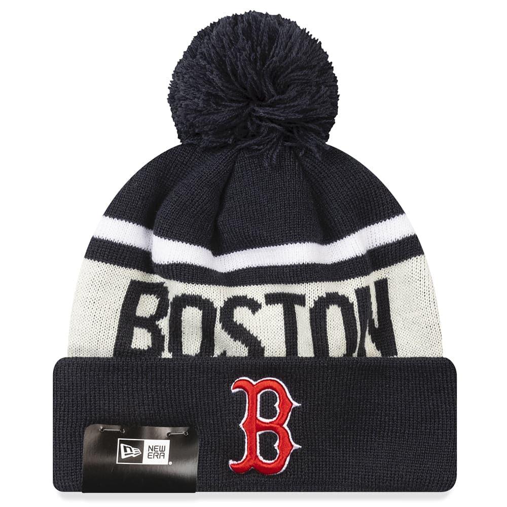 Boston Red Sox New Era MLB Team Stone Stripe Knit Beanie - Navy