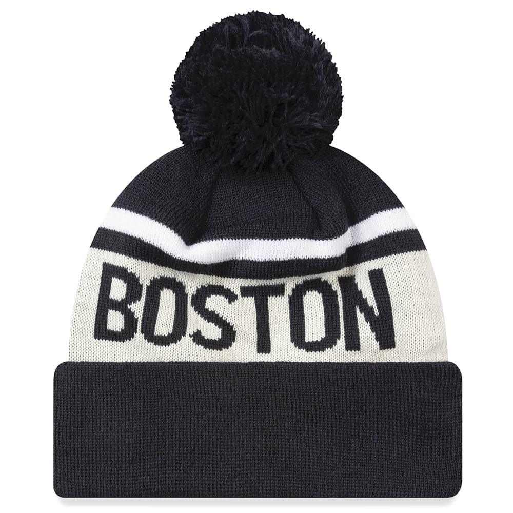 Boston Red Sox New Era MLB Team Stone Stripe Knit Beanie - Navy