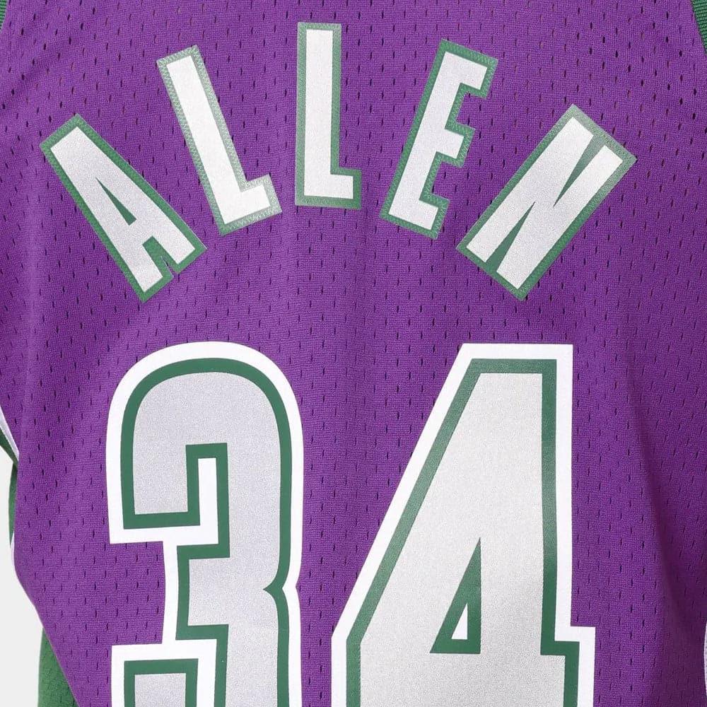 Mitchell And Ness Jerseys Ray Allen Milwaukee Bucks Mitchell & Ness NBA 01-02 Away Swingman Jersey - Purple