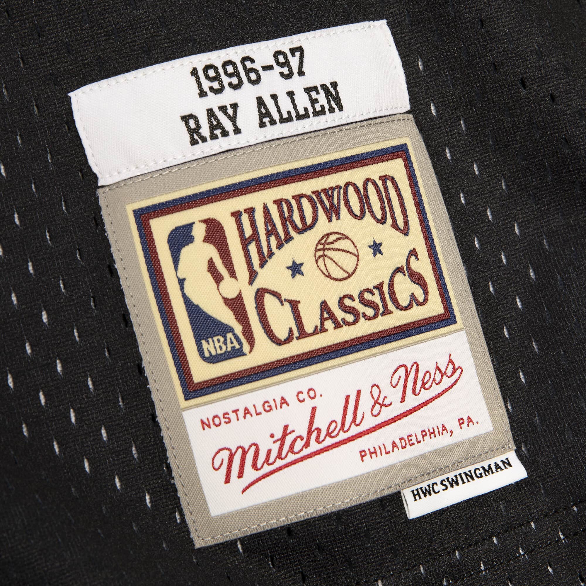Mitchell And Ness Jerseys Ray Allen Milwaukee Bucks Mitchell & Ness NBA Reload 2.0 96-97 Swingman Jersey - Black