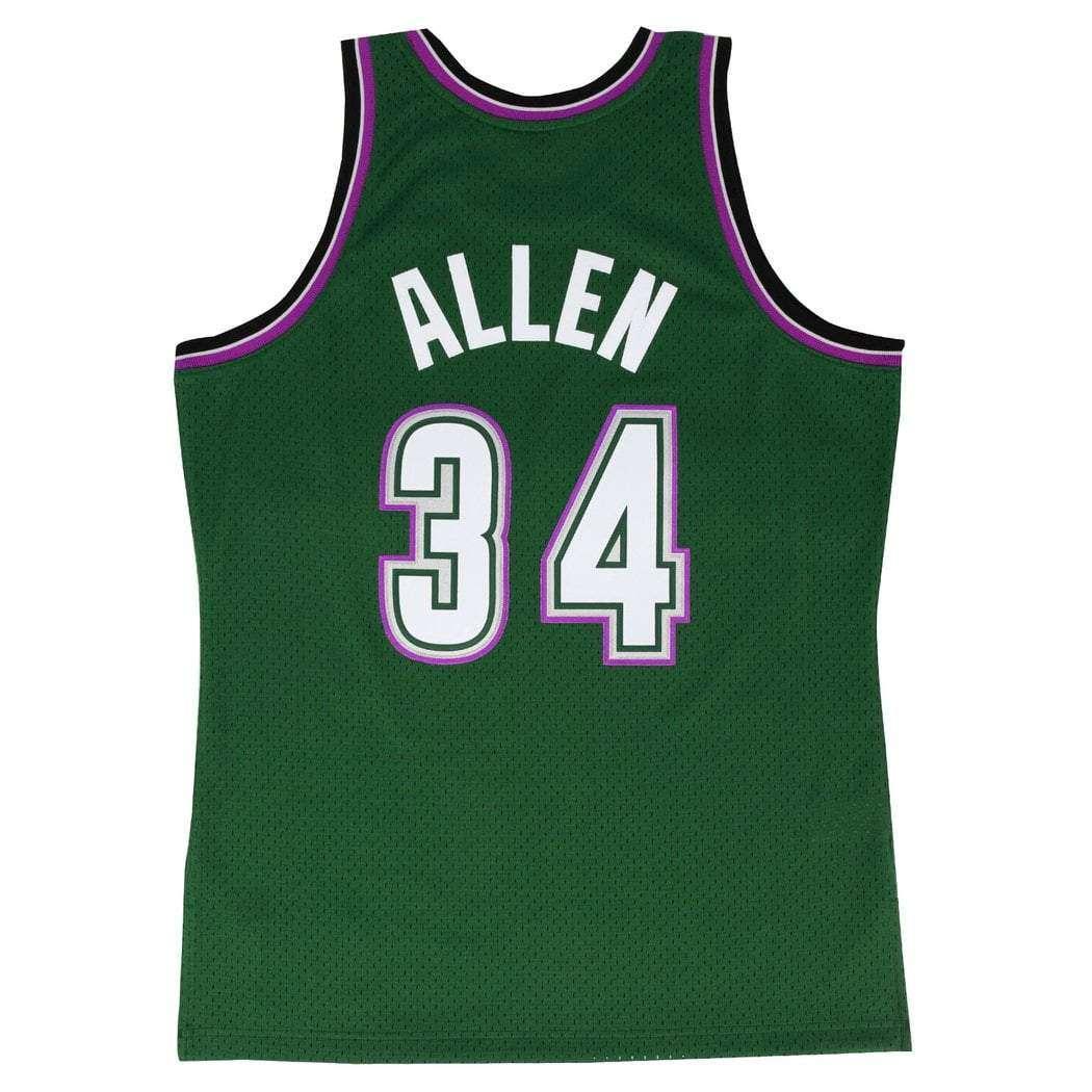 Mitchell And Ness Jerseys Ray Allen Milwaukee Bucks Mitchell & Ness NBA Swingman Jersey - Geen