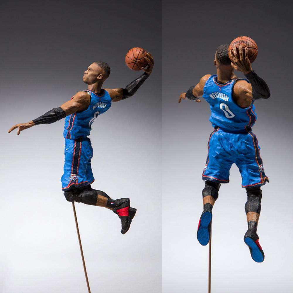 McFarlane Toys Figures Russell Westbrook Oklahoma City Thunder McFarlane NBA 2K19 Series 7" Figure - Blue