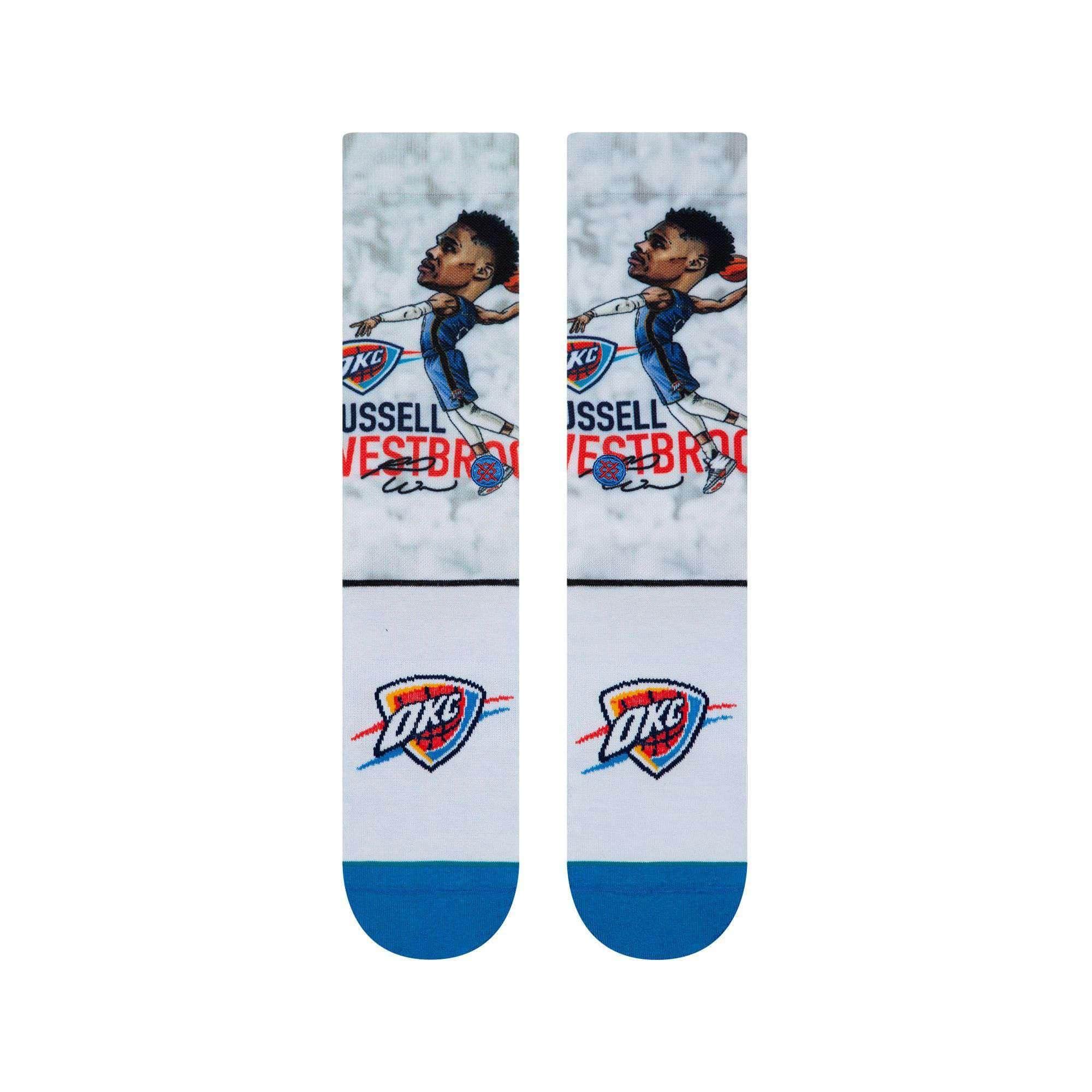 Stance Socks Russell Westbrook Oklahoma City Thunder Stance NBA Big Head Crew Socks