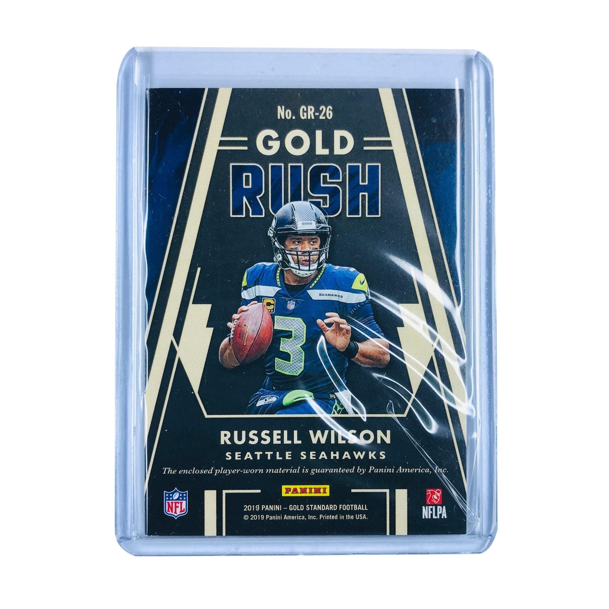 Panini Cards Russell Wilson Seattle Seahawks 2019 Panini Gold Rush GR-26 Patch NFL /49 Card
