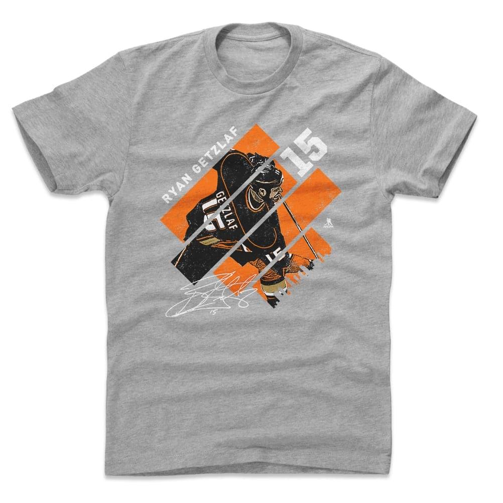 500 Level T-Shirts Ryan Getzlaf Anaheim Ducks 500 Level NHL Stripes T-Shirt - Heather Grey