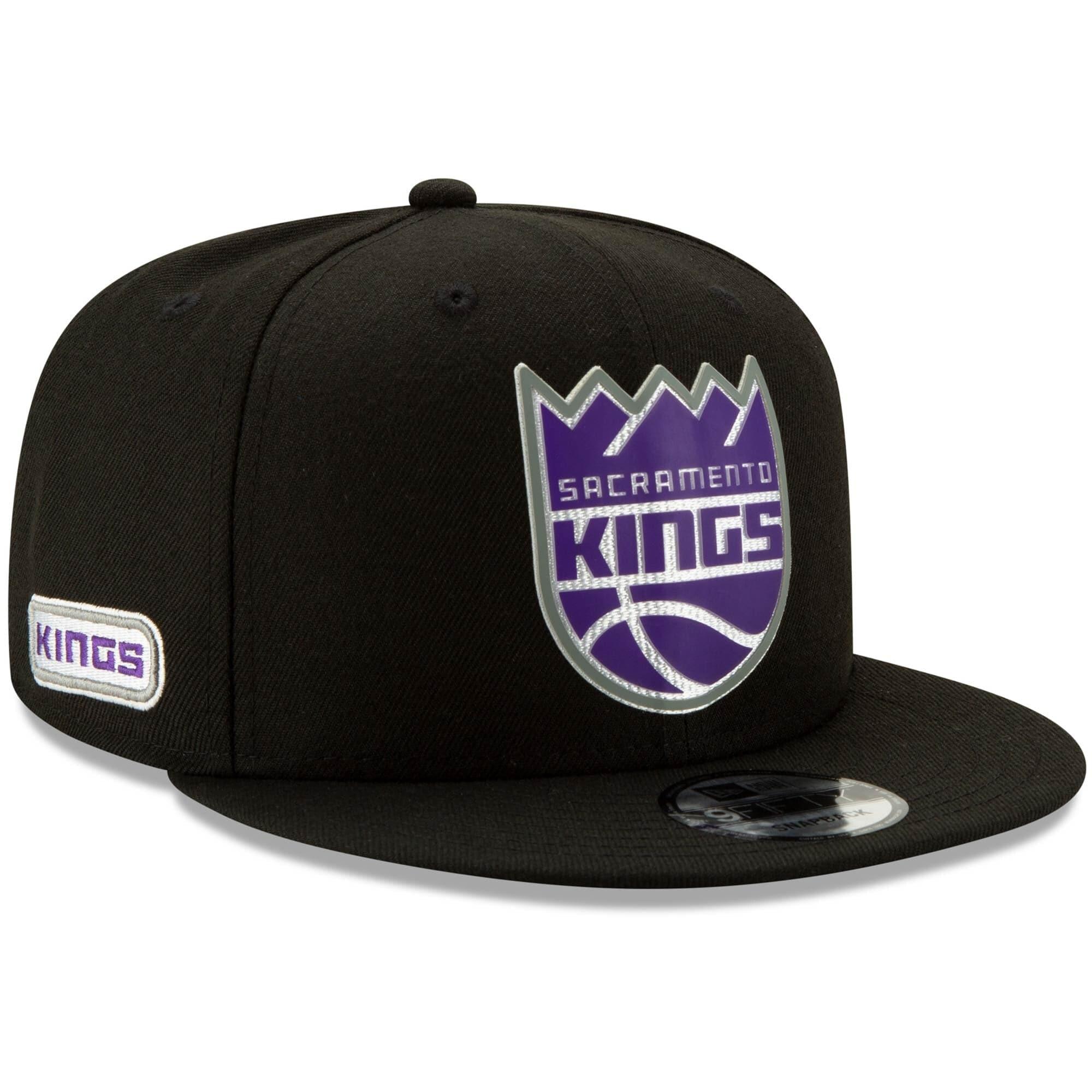 New Era Caps Sacramento Kings New Era NBA 2020 Back Half 9FIFTY Snapback Hat - Black