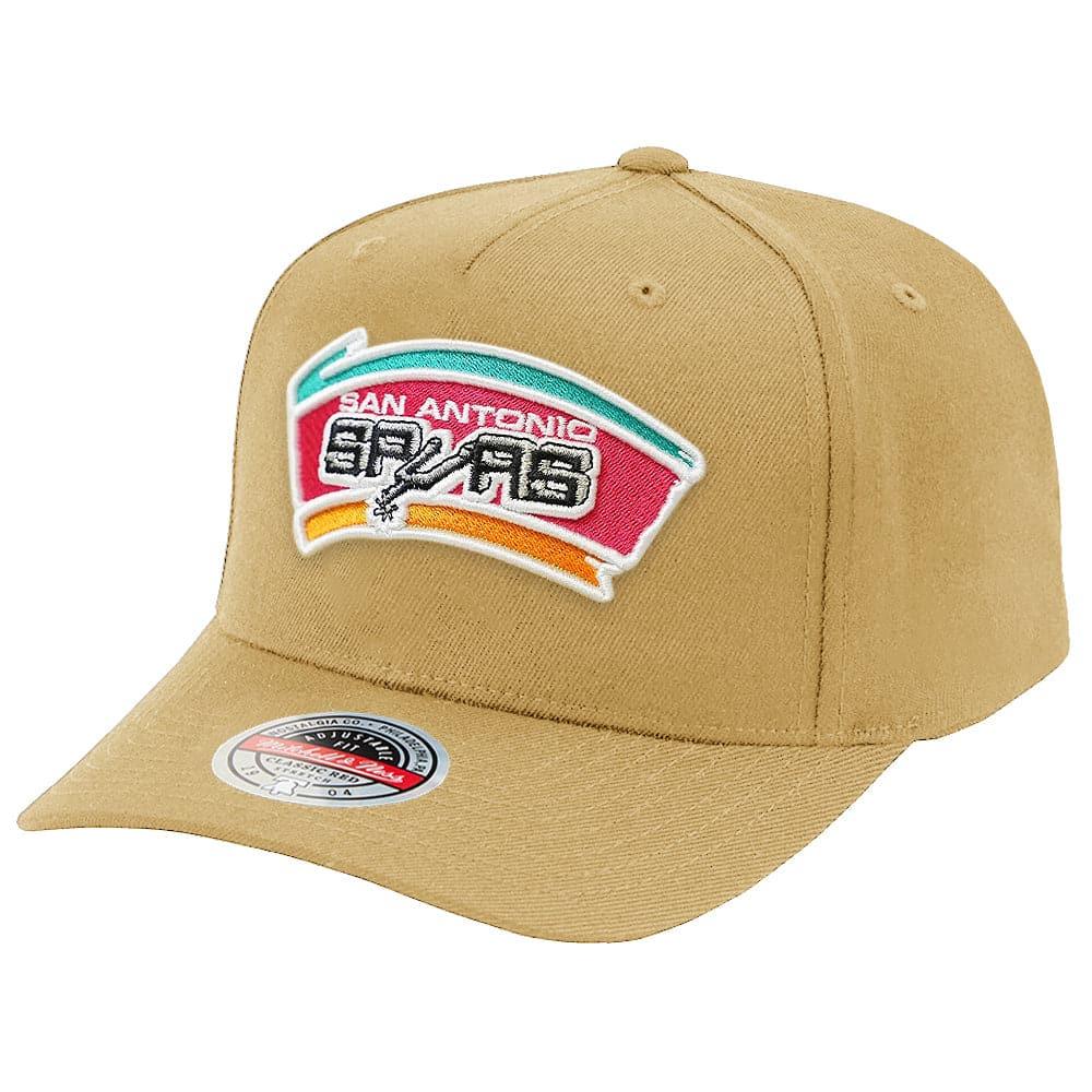 Mitchell And Ness Caps San Antonio Spurs Mitchell & Ness NBA HWC Classic Red Snapback Hat - Camel