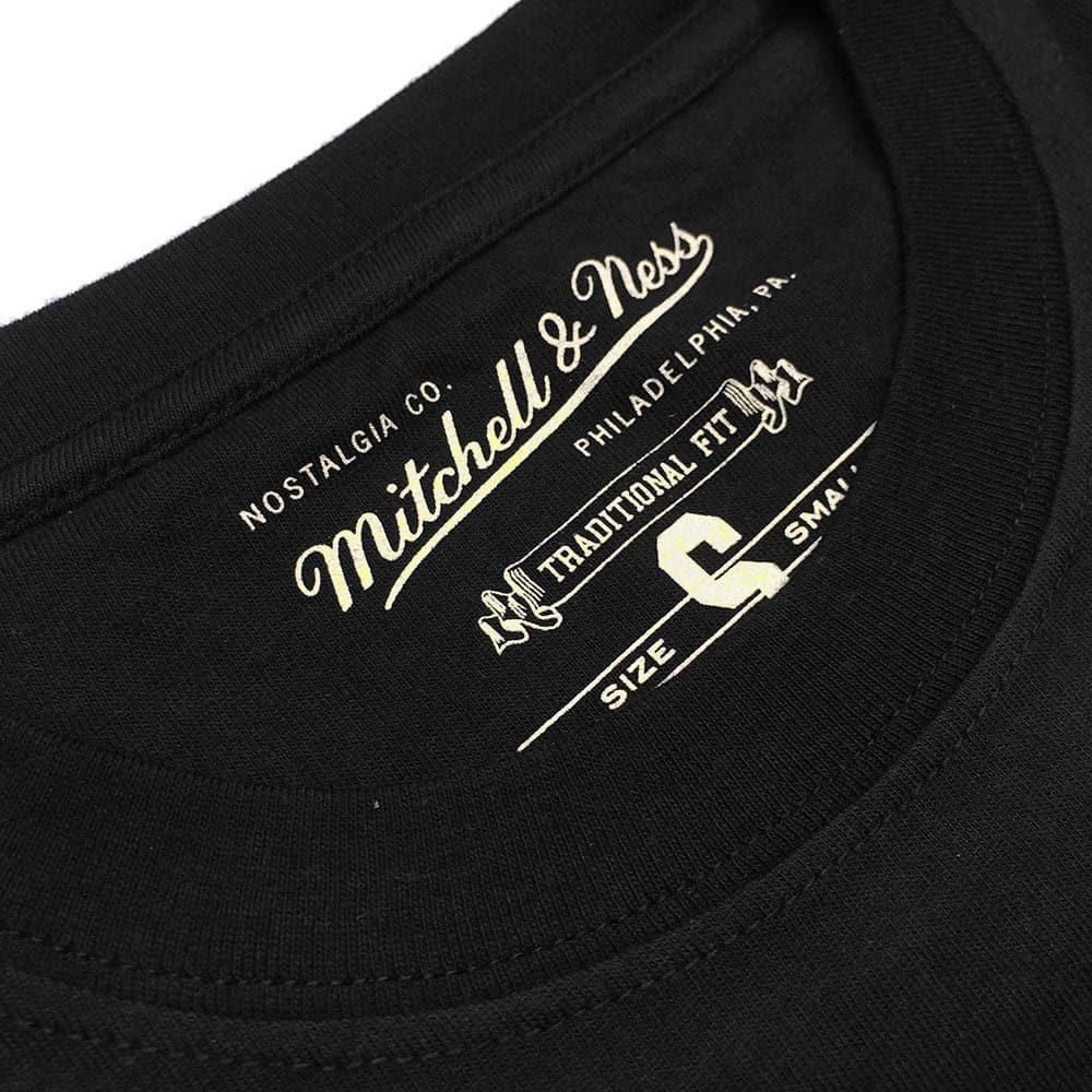 Mitchell And Ness T-Shirts San Antonio Spurs Mitchell & Ness NBA HWC Retro Repeat T-Shirt - Black