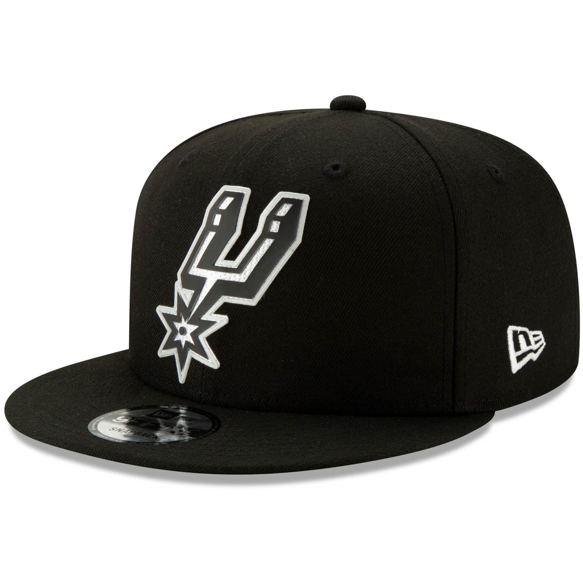 New Era Caps San Antonio Spurs New Era NBA 2020 Back Half 9FIFTY Snapback Hat - Black