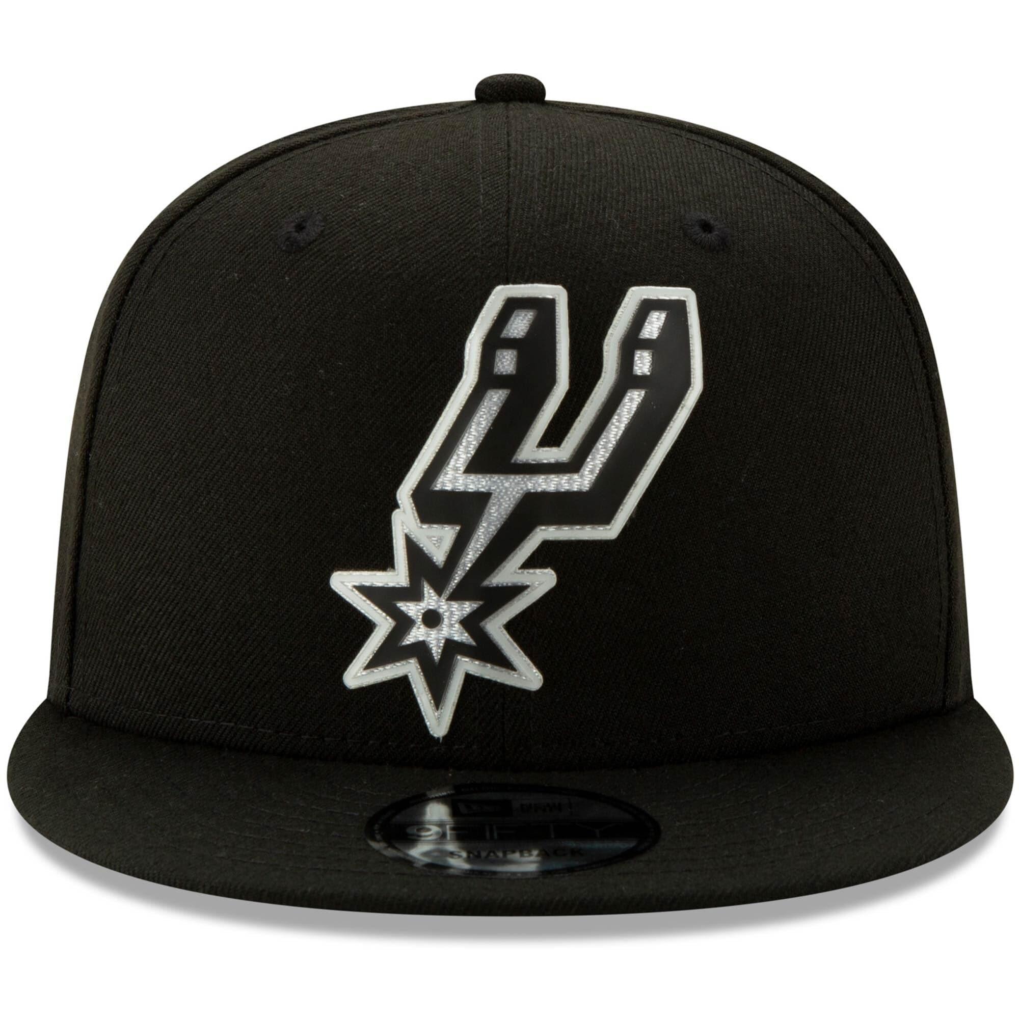 New Era Caps San Antonio Spurs New Era NBA 2020 Back Half 9FIFTY Snapback Hat - Black