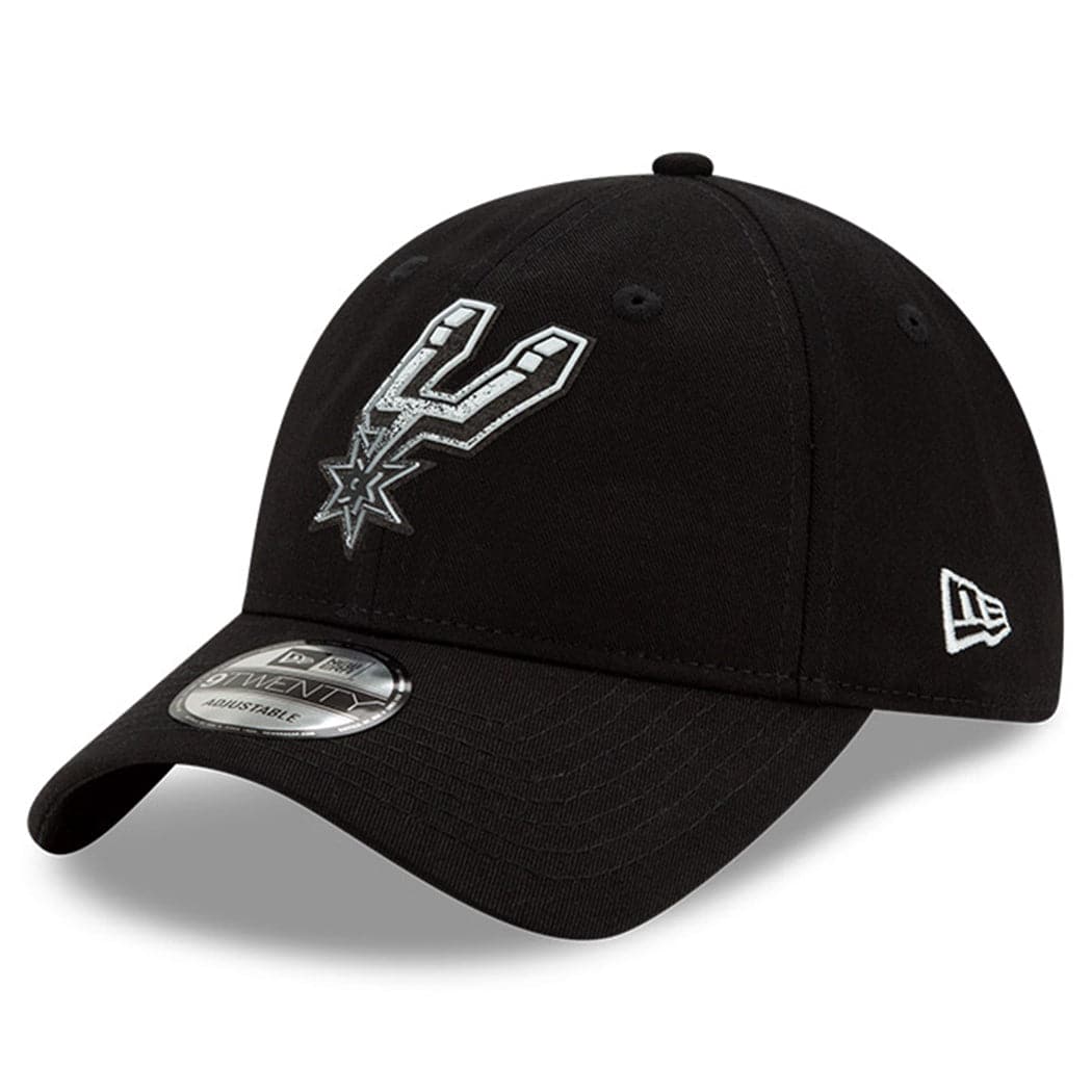 New Era Caps San Antonio Spurs New Era NBA 2021 Back Half 9TWENTY Curved Hat - Black