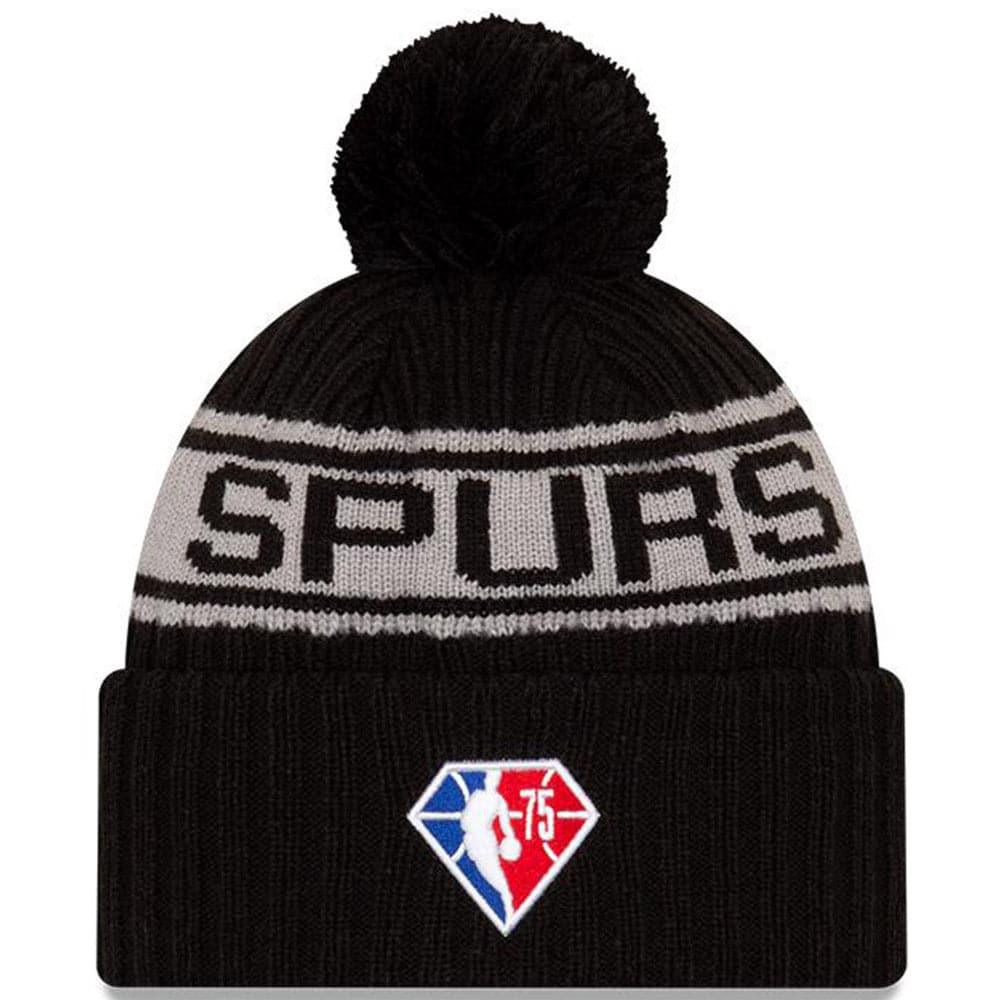 New Era Beanies San Antonio Spurs New Era NBA 2021 Draft Pom Knit Beanie - Black