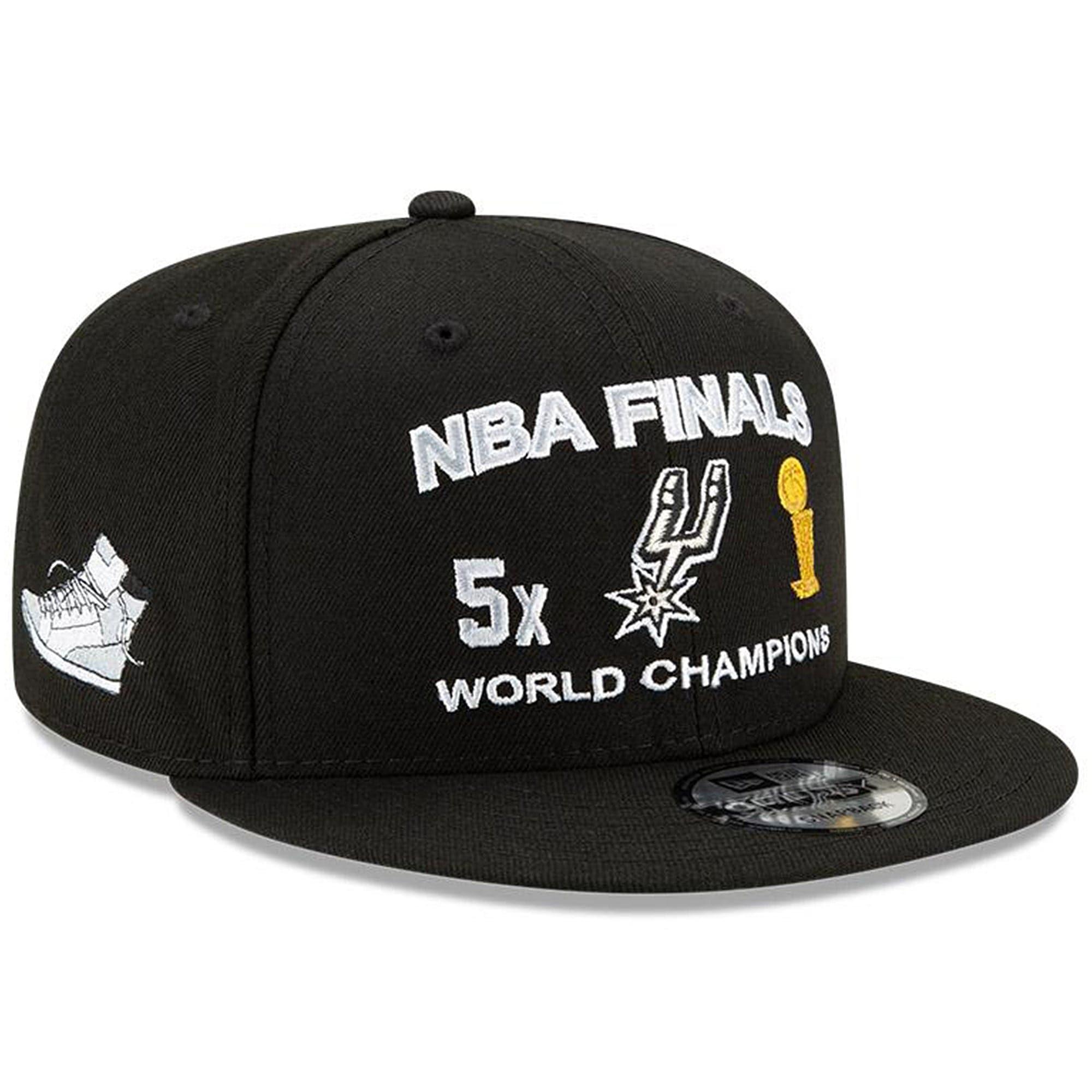 New Era Caps San Antonio Spurs New Era NBA Champions Icon 9FIFTY Snapback Hat - Black