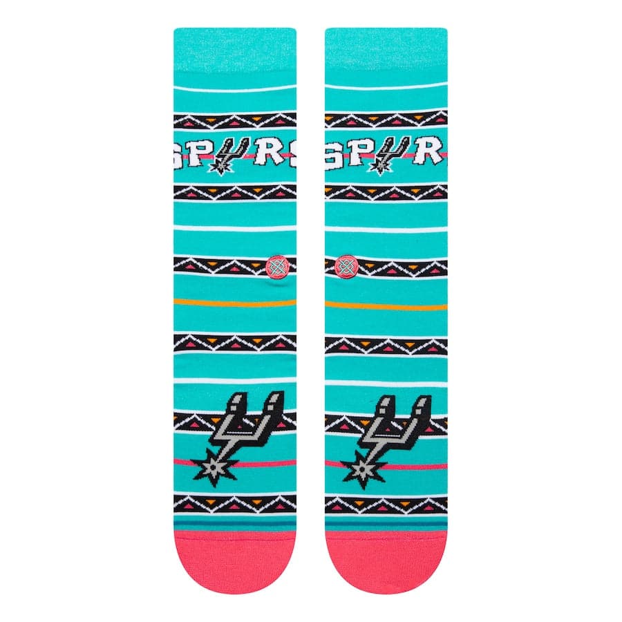 Stance Socks Large (9-12 US) San Antonio Spurs Stance NBA 22-23 City Edition Crew Socks - Teal