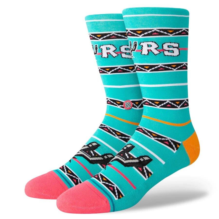 Stance Socks Large (9-12 US) San Antonio Spurs Stance NBA 22-23 City Edition Crew Socks - Teal