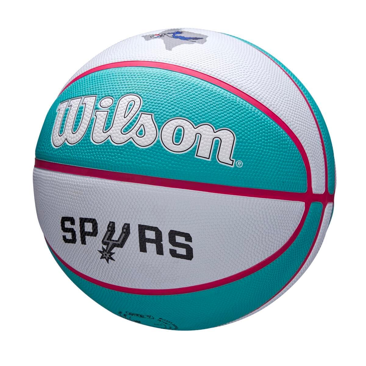 Wilson Sporting Goods Balls San Antonio Spurs Wilson NBA 21-22 City Edition Full Size Basketball Ball - Size 7