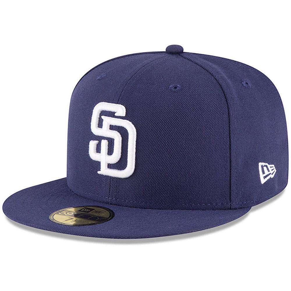 New Era Caps 7 1/8 San Diego Padres New Era Home AC On-Field 59FIFTY Fitted Hat - Navy