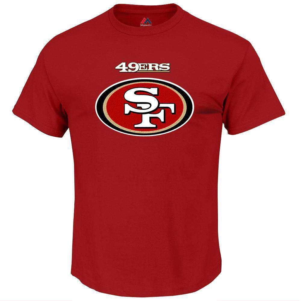 Majestic Athletic T-Shirts San Francisco 49ers Majestic NFL Critical Victory T-Shirt - Red