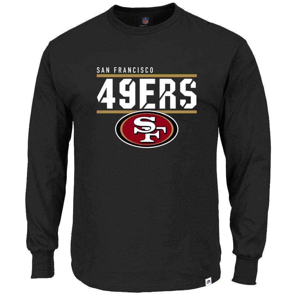 Majestic Athletic Long Sleeve Tees San Francisco 49ers Majestic NFL Flex Long Sleeve T-Shirt - Black