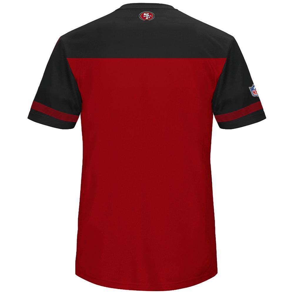 Majestic Athletic T-Shirts San Francisco 49ers Majestic NFL Poly Mesh Jersey Shirt - Red