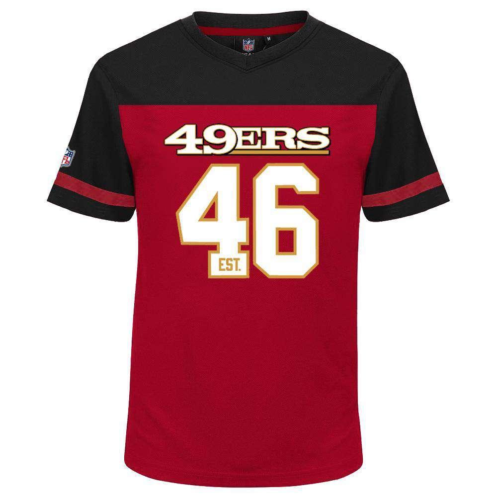 Majestic Athletic T-Shirts San Francisco 49ers Majestic NFL Poly Mesh Jersey Shirt - Red