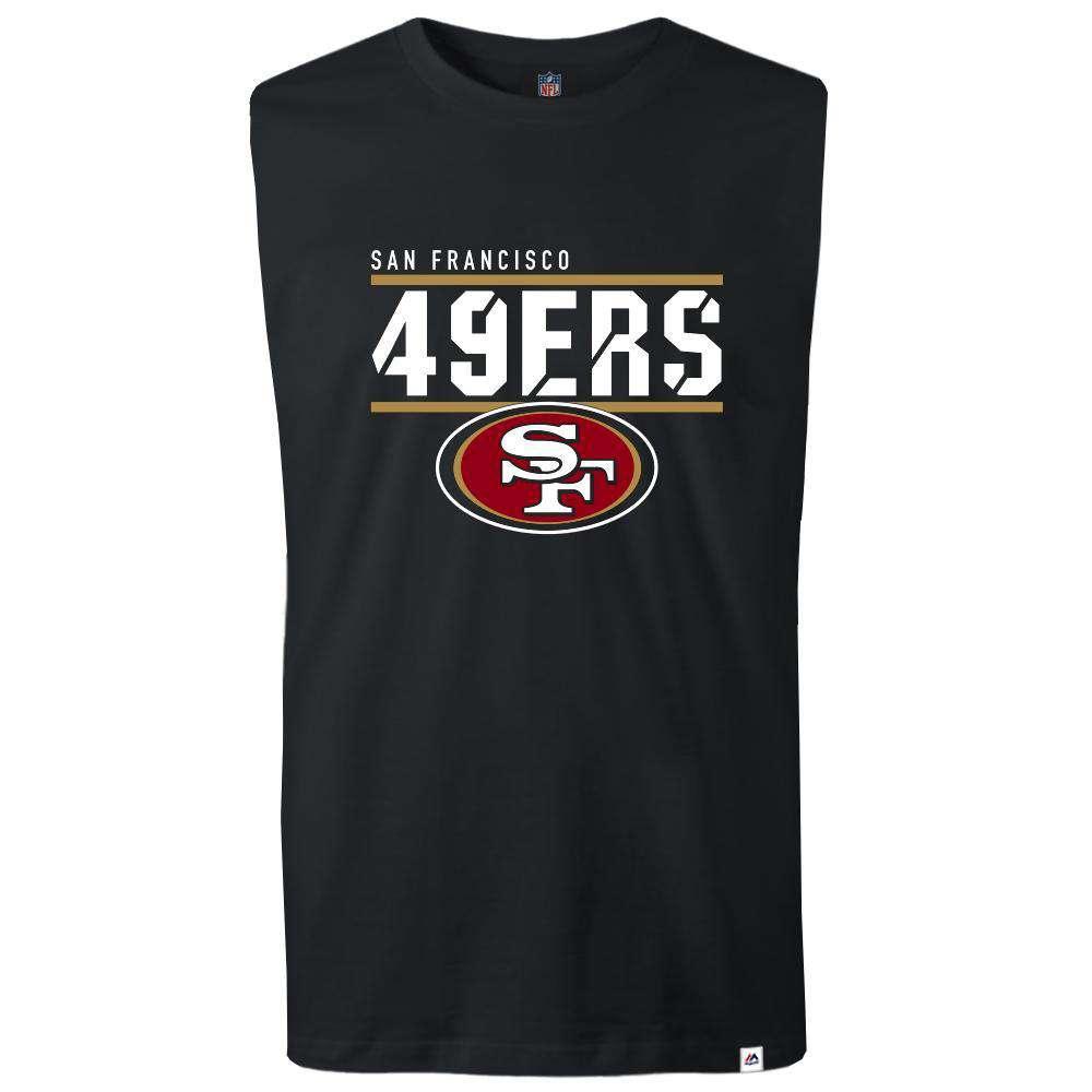 Majestic Athletic T-Shirts San Francisco 49ers Majestic NFL Team Flex Sleeveless Muscle T-Shirt - Black