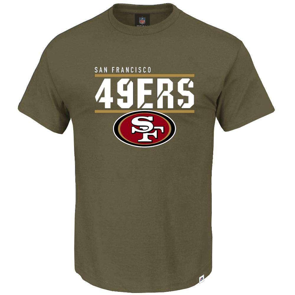 Majestic Athletic T-Shirts San Francisco 49ers Majestic NFL Team Flex T-Shirt - Army